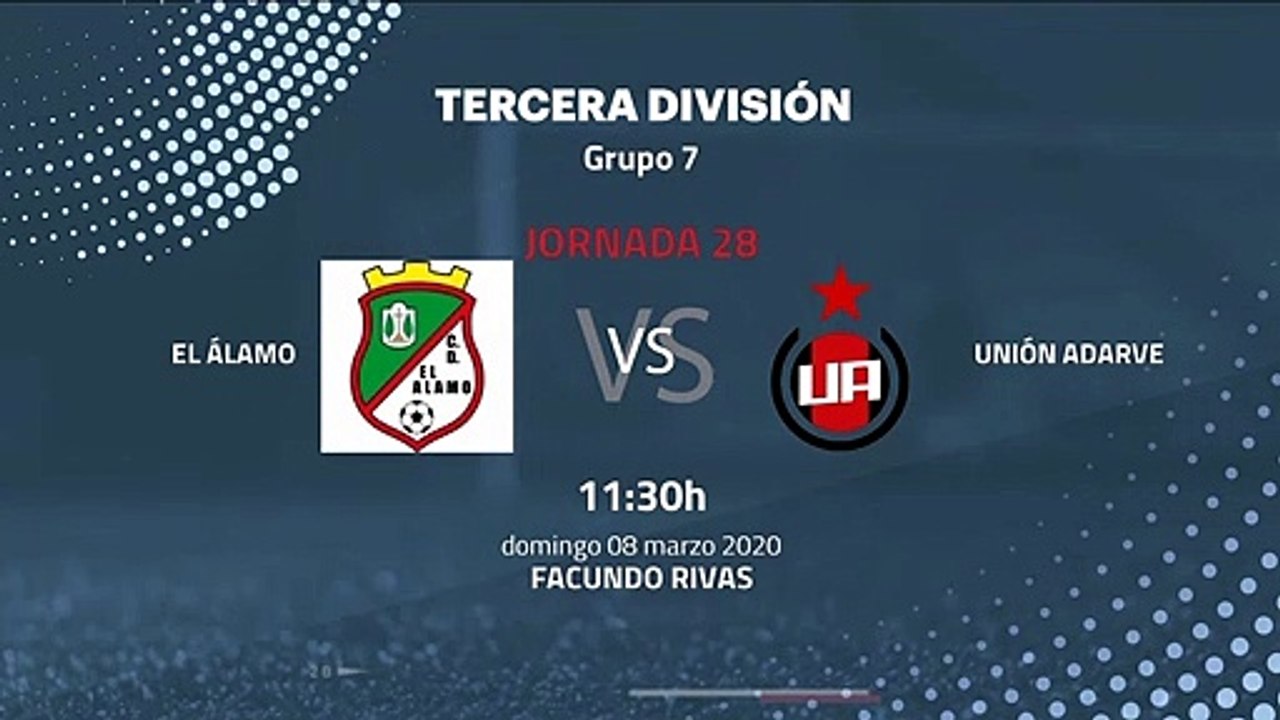 Previa partido entre El Álamo y Unión Adarve Jornada 28 Tercera División