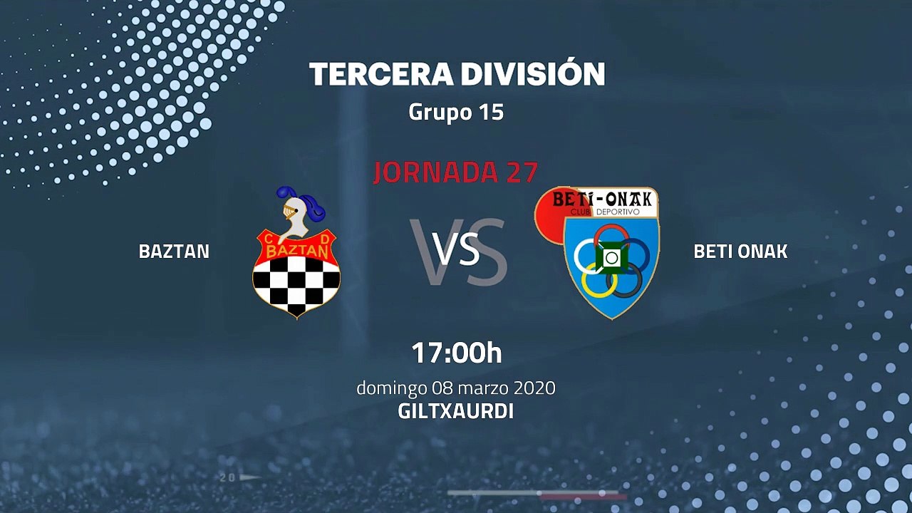 Previa partido entre Baztan y Beti Onak Jornada 27 Tercera División