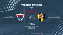 Previa partido entre Bergantiños FC y Rápido de Bouzas Jornada 27 Tercera División