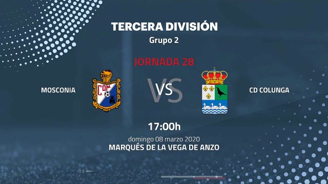 Previa partido entre Mosconia y CD Colunga Jornada 28 Tercera División