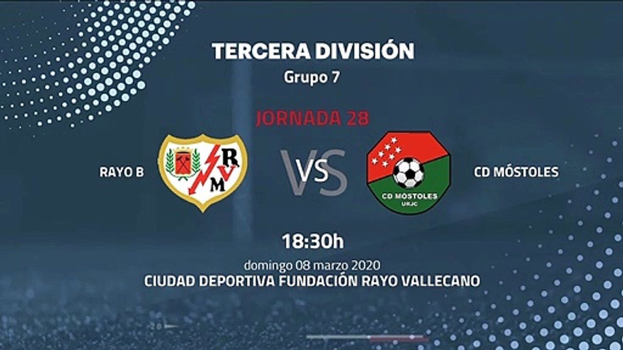 Previa partido entre Rayo B y CD Móstoles Jornada 28 Tercera División
