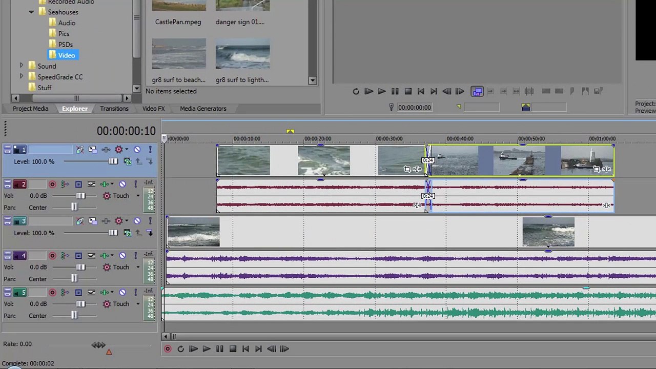 Vegas Pro 11 Timeline Navigation