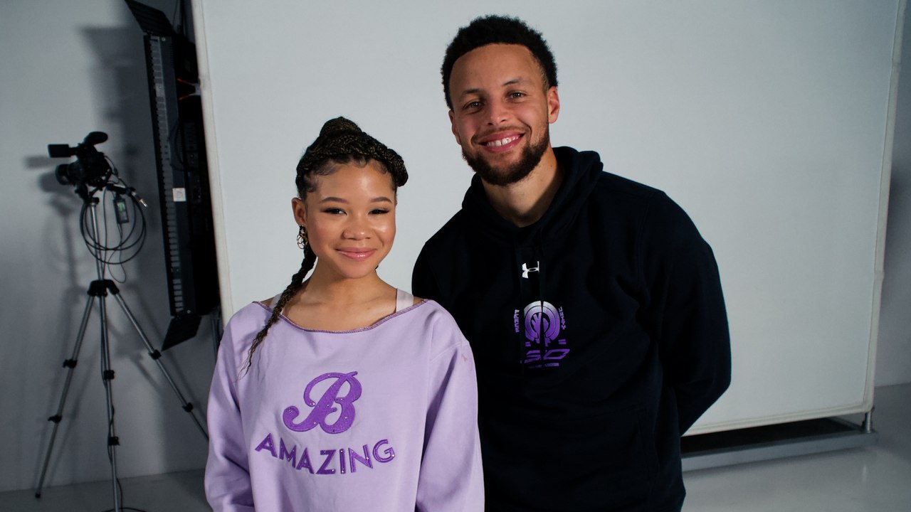 Stephen Curry, Storm Reid: Under Armour Curry 7's "Bamazing" Colorway