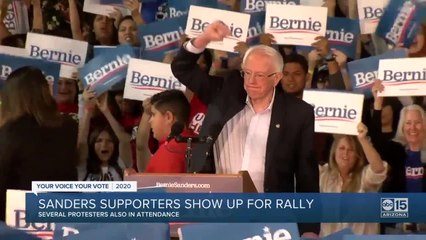 Sanders supporters show up for rally