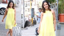 Hina Khan looks stunning as she carries off a yellow dress like a pro । Boldsky