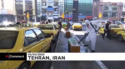 Tehran disinfects streets to protect against COVID-19 coronavirus