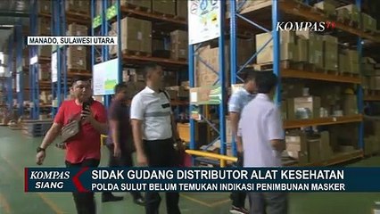 Sidak Gudang Distributor Alat Kesehatan di Manado, Tidak Ada Indikasi Penimbunan
