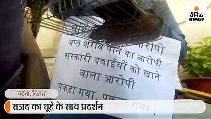 चूहा लेकर विधान परिषद पहुंचे राजद नेता, राबड़ी ने कहा- सरकार इसे बताती है घोटालों की वजह