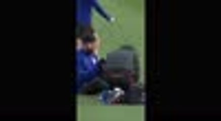 Diego Costa treated by doctor in Atletico training