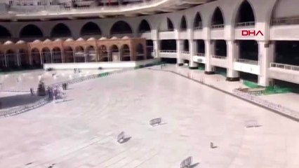 Geçici olarak kapatılan kabe'den görüntüler paylaşıldı