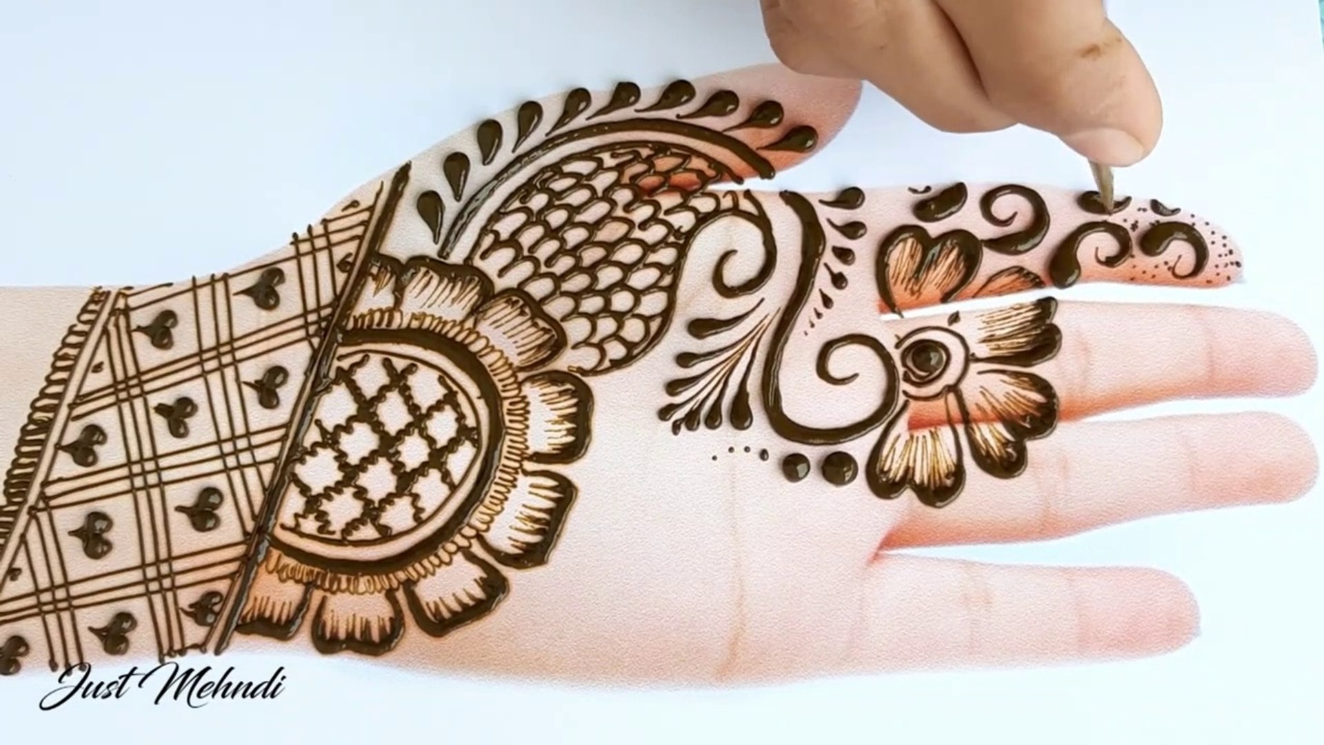 Latest Stylish Mehendi Design Front Hand Simple Mehndi Design Easy Trick Mehndi Design Video Dailymotion