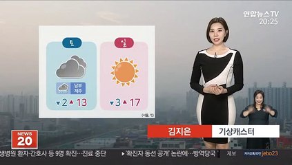 [날씨] 주말 낮 따뜻, 남부 비 조금…미세먼지 주의