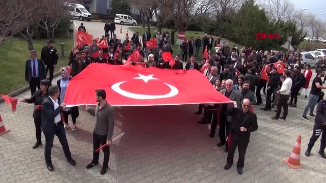 Kahramanmaraş üniversitelilerden bahar kalkanı harekatı'na destek yürüyüşü