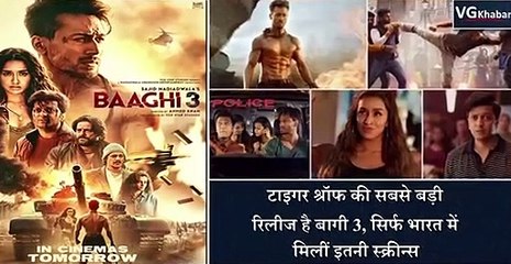 टाइगर श्रॉफ की सबसे बड़ी रिलीज है बागी 3, सिर्फ भारत में मिलीं इतनी स्क्रीन्स