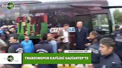 Trabzonspor kafilesi, Gaziantep'te baklavalarla karşılandı