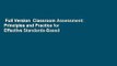 Full Version  Classroom Assessment: Principles and Practice for Effective Standards-Based