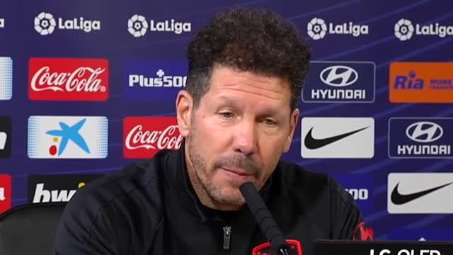 Simeone: No miramos a cinco días, miramos al partido de mañana