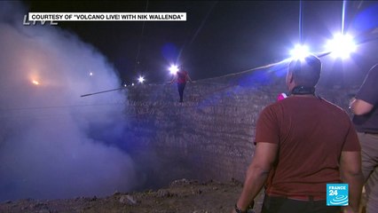 Daredevil Nik Wallenda walks tightrope over an active volcano in Nicaragua