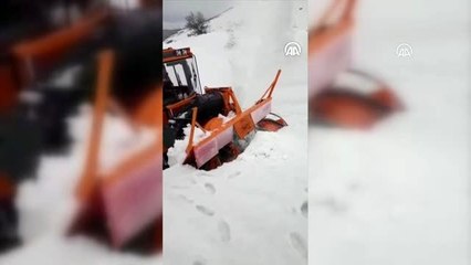 Nemrut Dağı'nda  karla mücadele