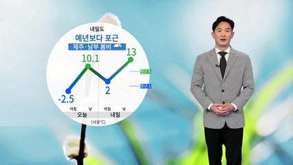 [날씨] 내일 예년보다 포근...제주·남부 비 / YTN