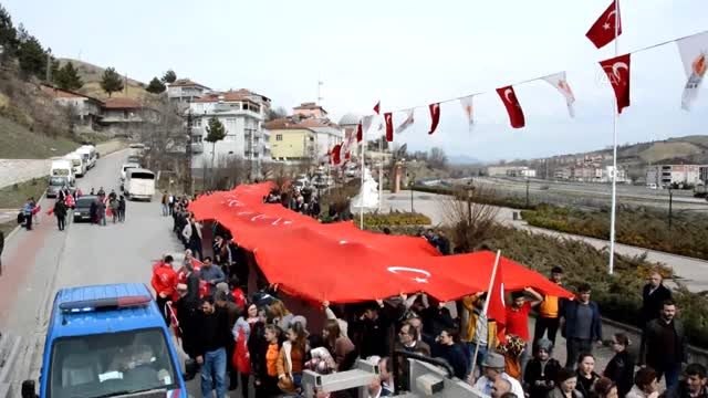 Havza'da Şehitlere saygı, yürüyüşü ve mitingi düzenlendi