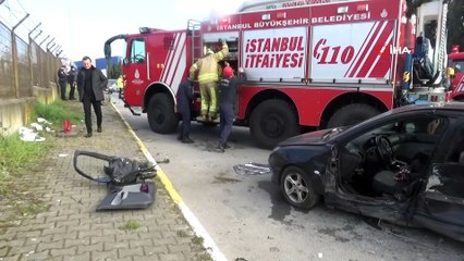 Tuzla’da iki otomobil birbirine girdi: 1 yaralı