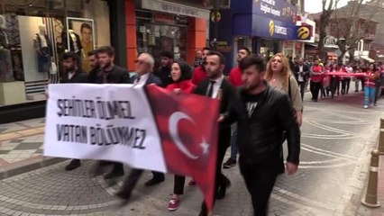 "Şehitlerimize Saygı Ordumuza Destek Yürüyüşü" düzenlendi