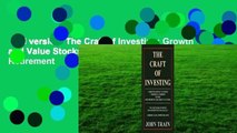 Full version  The Craft of Investing: Growth and Value Stocks Emerging Markets Funds Retirement
