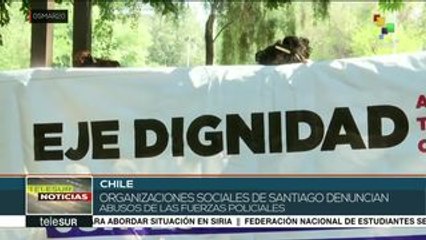 Organizaciones sociales de Chile denuncian abusos de carabineros