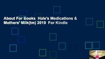About For Books  Hale's Medications & Mothers' Milk(tm) 2019  For Kindle