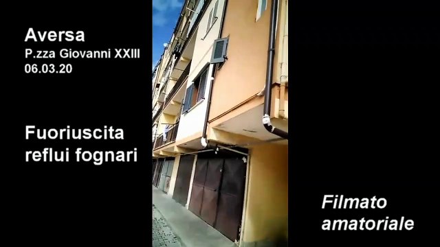 Aversa (CE) - Fogne a cielo aperto nell'area delle Palazzine (06.03.20)