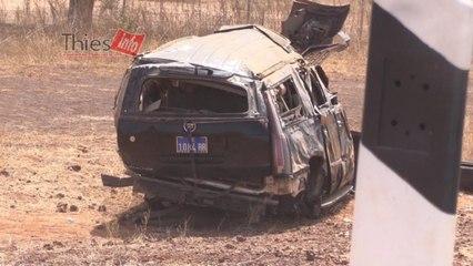 Photos de l'Accident qui a c_ute la vie a Serigne Abdou Rahmane Fal Tilala, son epouse son Mbeuk Nek