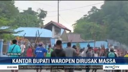 Kantor Bupati Waropen Dirusak Massa