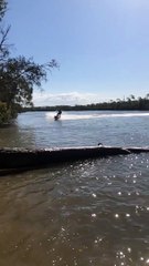 Jumping a Jet Ski in Slow Motion Along a Western Australia Estuary