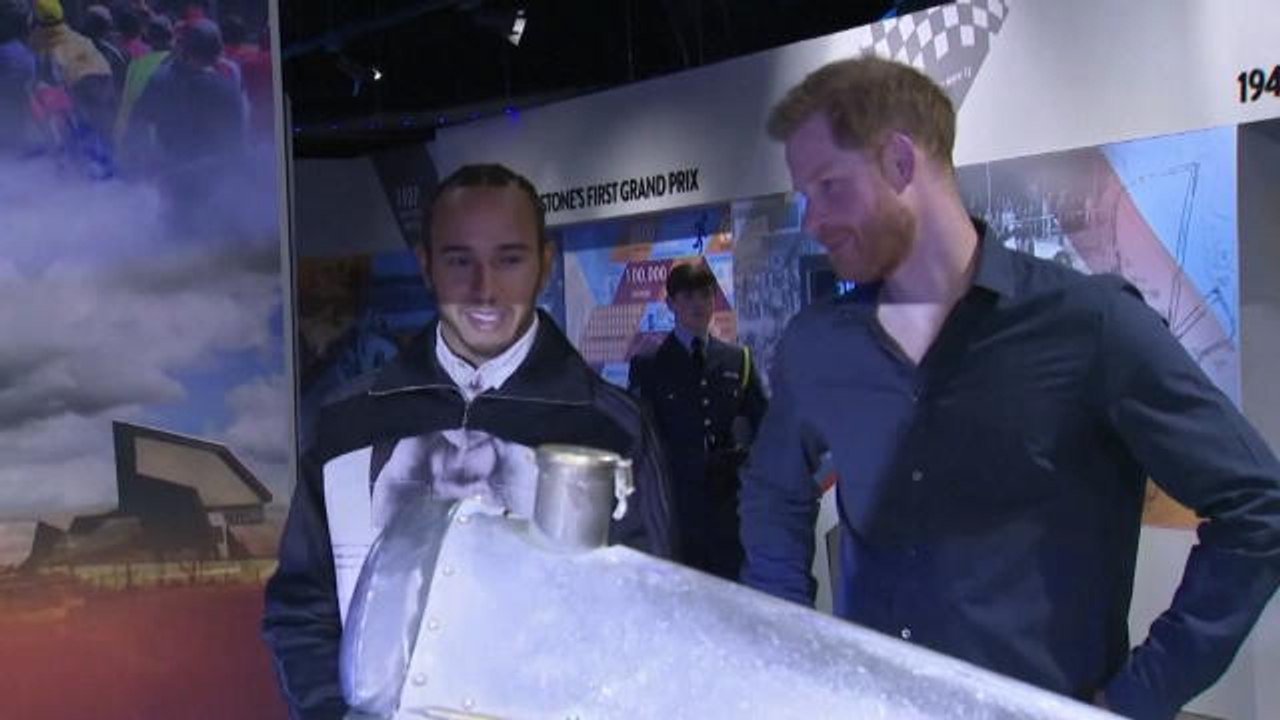 Prince Harry and Lewis Hamilton open Silverstone museum