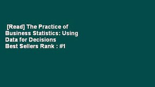 [Read] The Practice of Business Statistics: Using Data for Decisions  Best Sellers Rank : #1