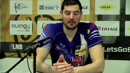 Jerome Cazenobe après la défaite de Rouen à Fos Provence Basket