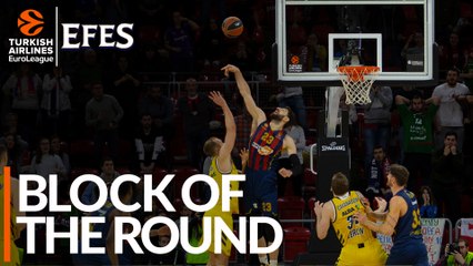 Efes Block of the Round: Tornike Shengelia, KIROLBET Baskonia Vitoria-Gasteiz