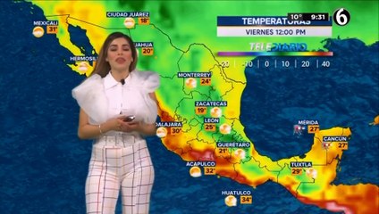 El pronóstico del tiempo con Pamela Longoria. @pamelaalongoria #Mexico #Monterrey #Aguascalientes #Lunes #Noticias #Meteomedia #Weather #News #Weathergirl