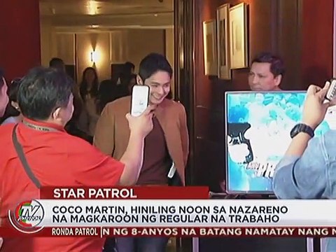 Coco Martin, hiniling noon sa Nazareno na magkaroon ng regular na trabaho