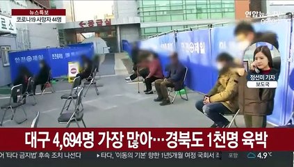 코로나19 확진자 총 6,593명…사망 44명으로 늘어