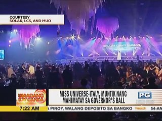 Miss Universe-Italy, muntik nang mahimatay sa Governor's Ball