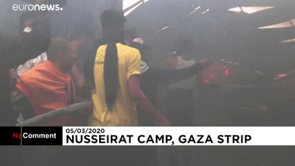 آتش‌سوزی بزرگ در بازار محلی نوار غزه