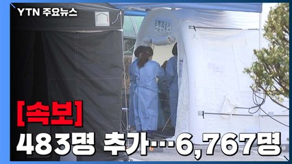 [속보] 어제 확진자 483명 추가...총 6,767명으로 늘어 / YTN