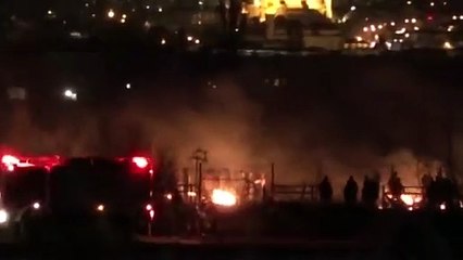 Sınırda savaşı andıran görüntü