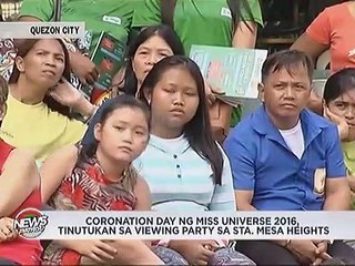 Coronation Day ng Miss Universe 2016,tinutukan sa viewing party sa Sta. Mesa Heights