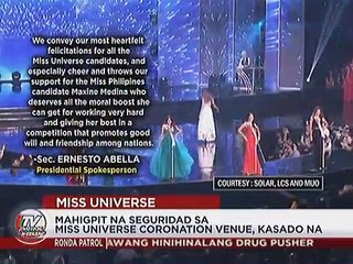 Mahigpit na seguridad sa Miss Universe coronation venue, kasado na