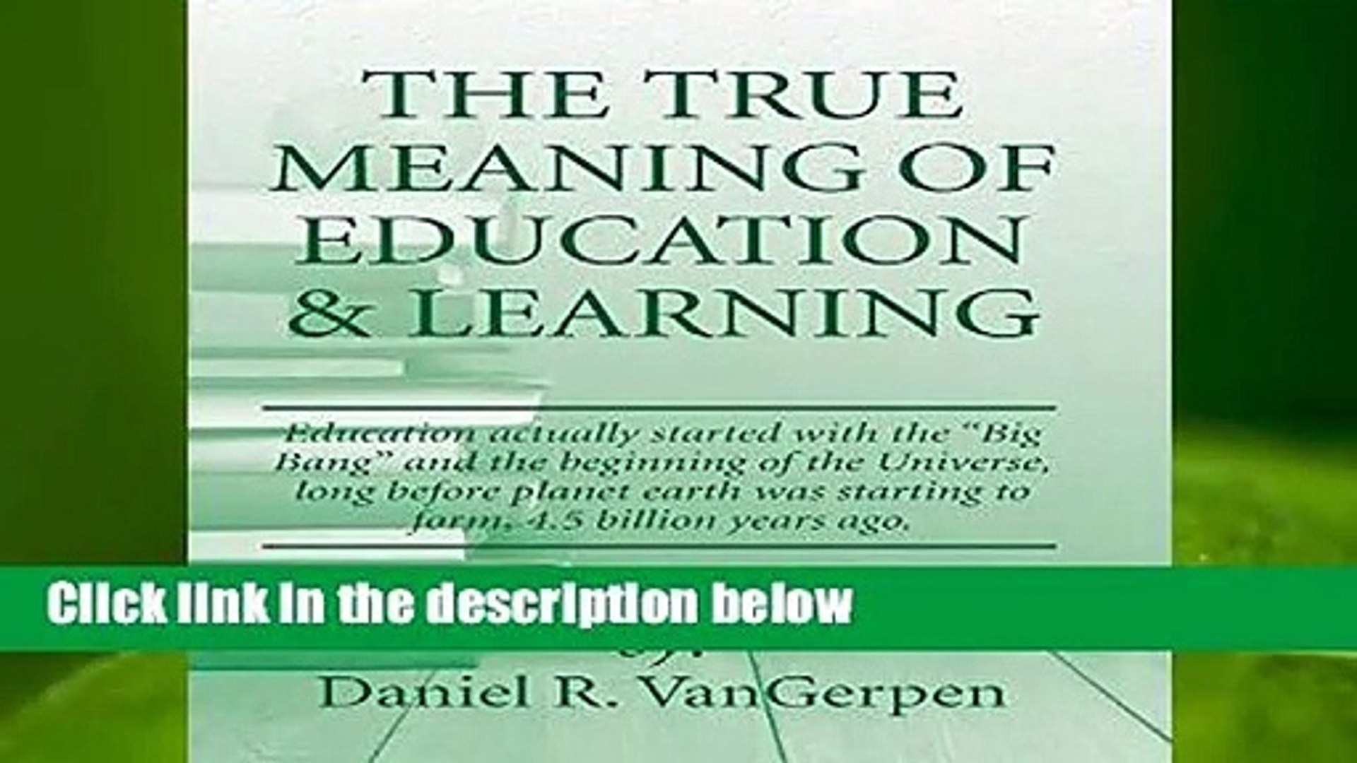 ⁣Full Version  The True Meaning of Education   Learning  For Kindle