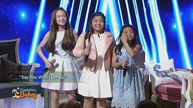 AC, Lyca and Elha sing “Say You Won’t Let Go” on Magandang Buhay