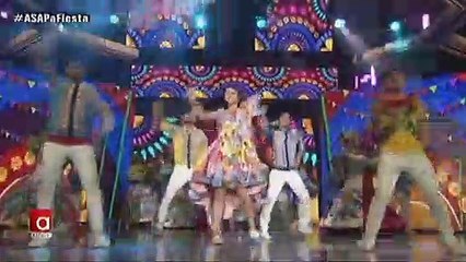 Liza together with PBB Lucky Season 7 Teens Kisses, Marco, Edward and Maymay on #ASAPaFiesta opening